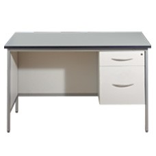 Desk With Lockable Pedestal - Silverstream Line